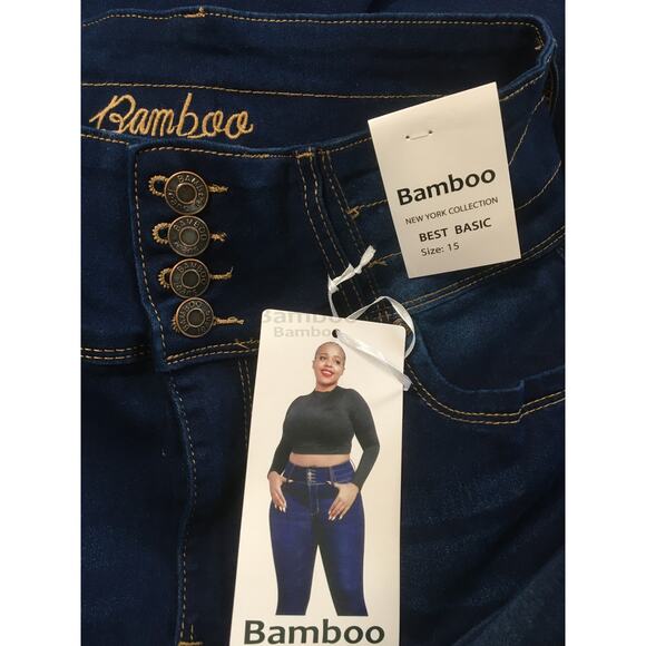 NWT Bamboo New York Collection Best Basic Size 15 High Waist Stretch jeans - Picture 4 of 6